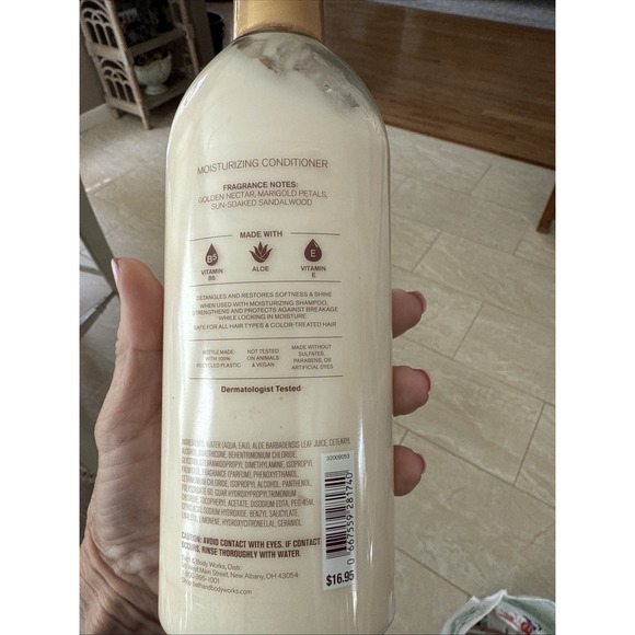 BATH & BODY WORKS GINGHAM GLOW HAIR MOISTURIZING CONDITIONER 16OZ SCENTED 4092 - Picture 3 of 3